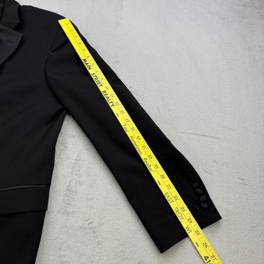 Tommy Hilfiger Tuxedo Mens 42L Black Blazer Wool Blend Notch Lapels Formal Suit - Picture 12 of 13